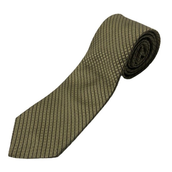 Michael Kors Black Label Gold 100% Silk Tie-Made in the USA - Picture 1 of 6